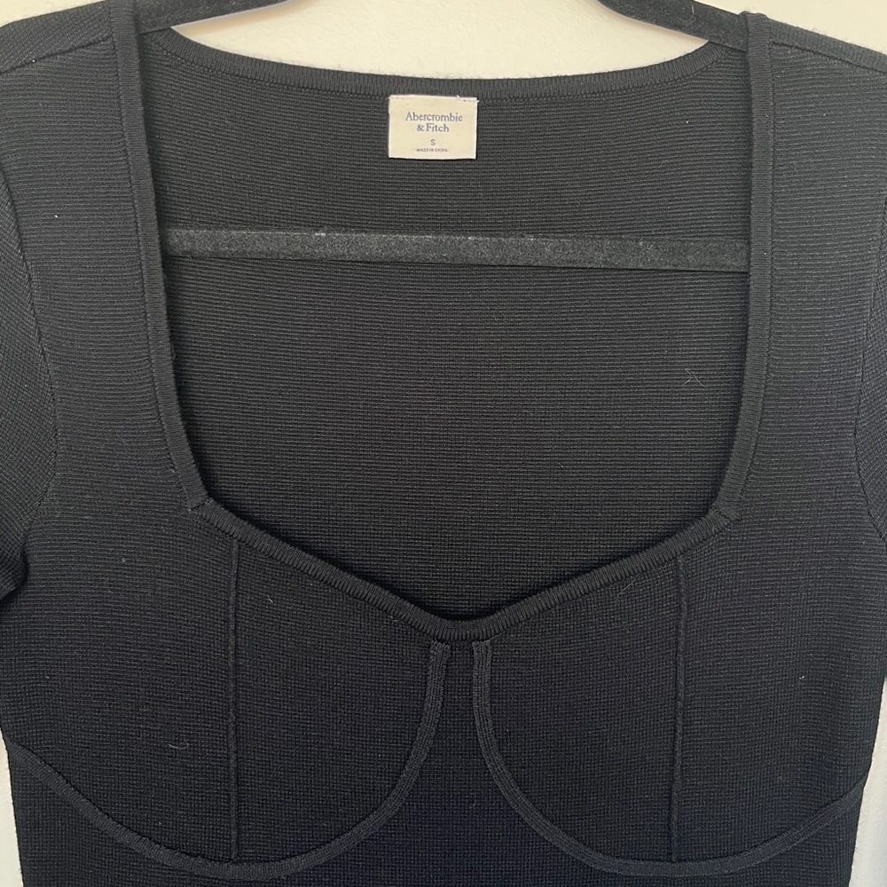 {{A&F}} Corset Seamed Knit Top